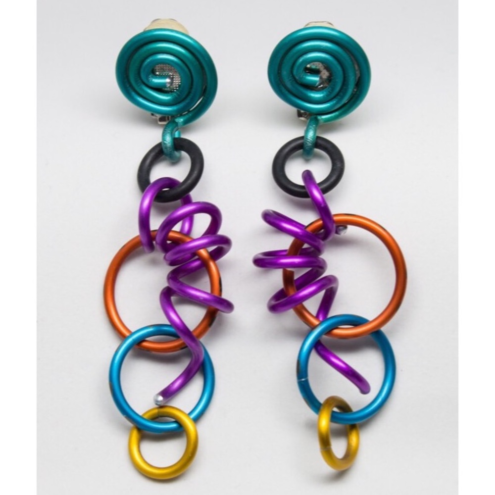 David Spada Spiral Links Clip-On Earrings